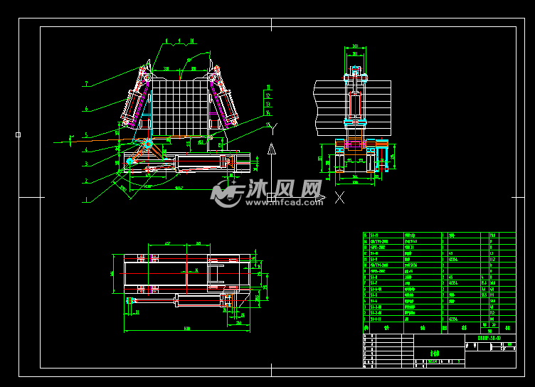 液压打包机总图 - 其他autocad机械图纸 - 沐风图纸