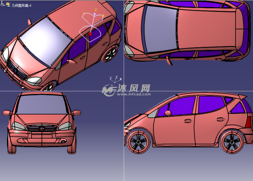 奔驰b级车外表面模型