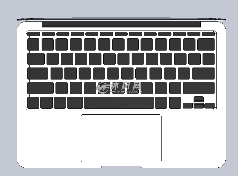 苹果macbook-air-1笔记本俯视图