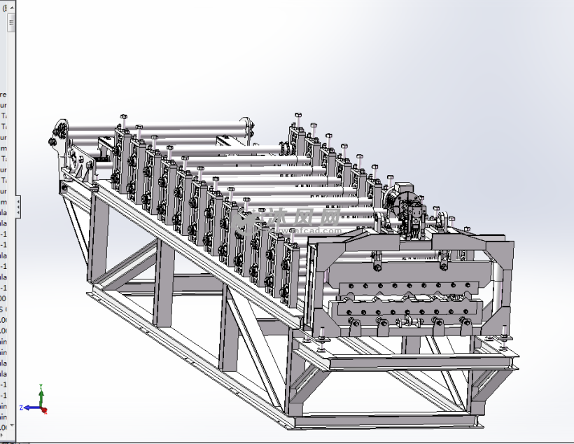 板线成型机屋顶板辊成型机传送带模型设计 - s