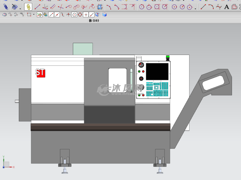 数控车床及操作面板模型