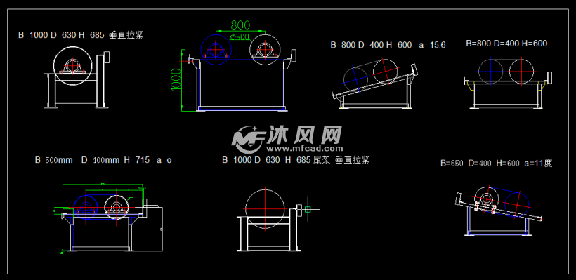 皮带输送机部件目录 - AutoCAD输送设备图纸下