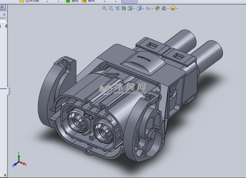 安费诺连接器插头设计模型 - solidworks生活用品类
