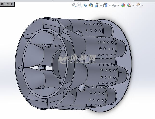涡扇喷气发动机 - solidworks军工用品模型下载