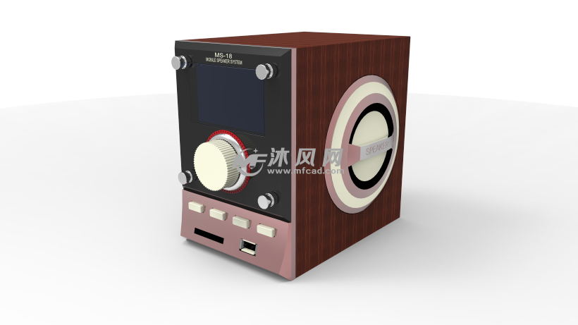 木制创意音响 - UG电脑周边类模型下载,ug电脑