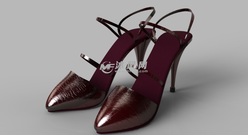 女士高跟鞋(凉鞋)设计模型 - solidworks服装鞋