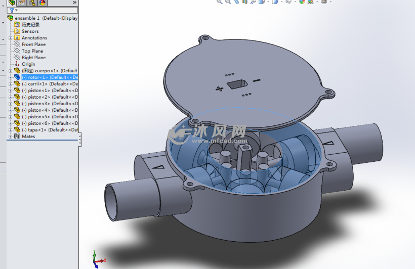 微型特殊水泵模型设计 - solidworks传动件和减速器