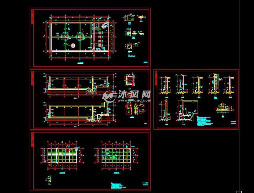 某地某地下消防水池及水泵房全专业设计施工图(含建筑,结构,水电全套