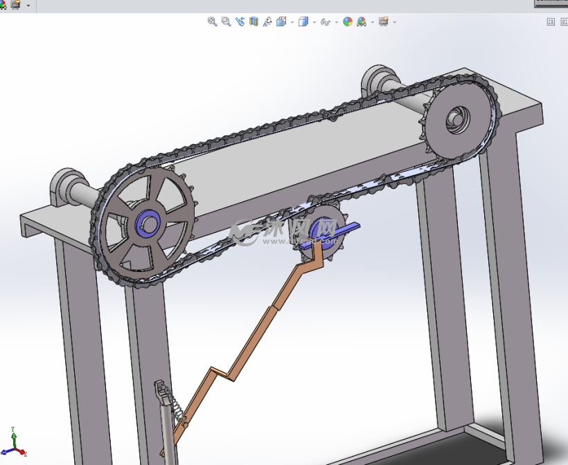 自行车链条传动装置模型设计