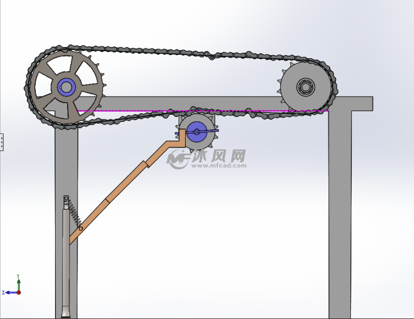 自行车链条传动装置模型设计