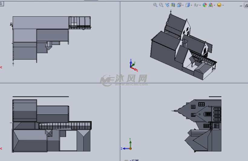 古老的模型概念设计-solidworks园林建筑别墅静安园海口位置别墅图片