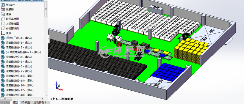 机械手码垛、图纸码垛跑车-solidworks小五金叉车最系统新款v图纸图片