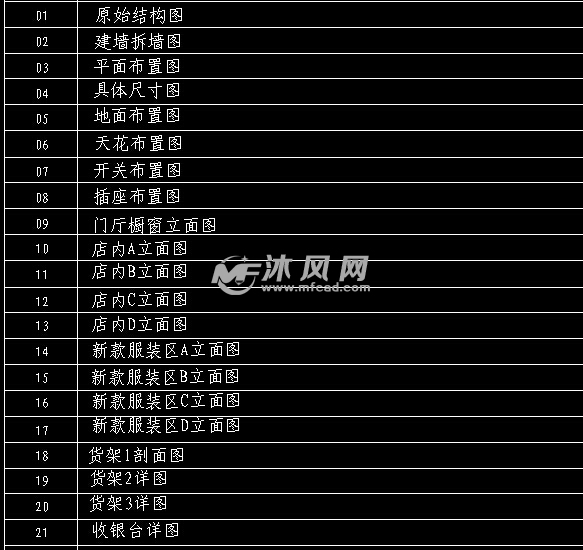 服装专卖店装饰设计预结算报价表(含CAD图纸