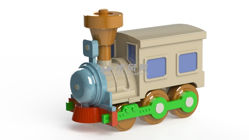 托马斯玩具火车头设计模型 - solidworks玩具公