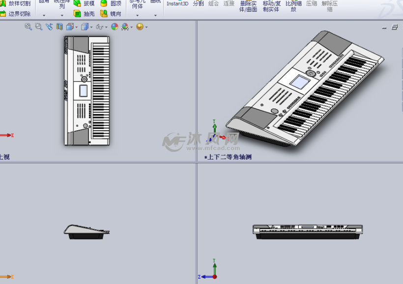 电子琴模型设计图