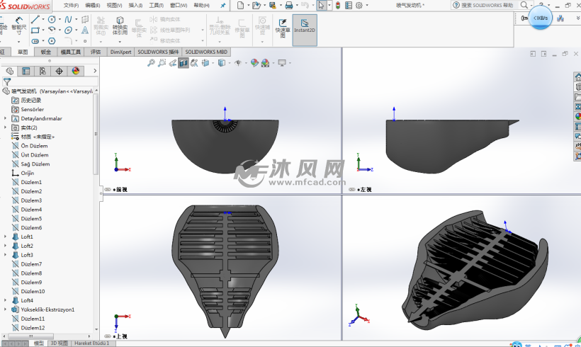 喷气式发动机原理结构模型