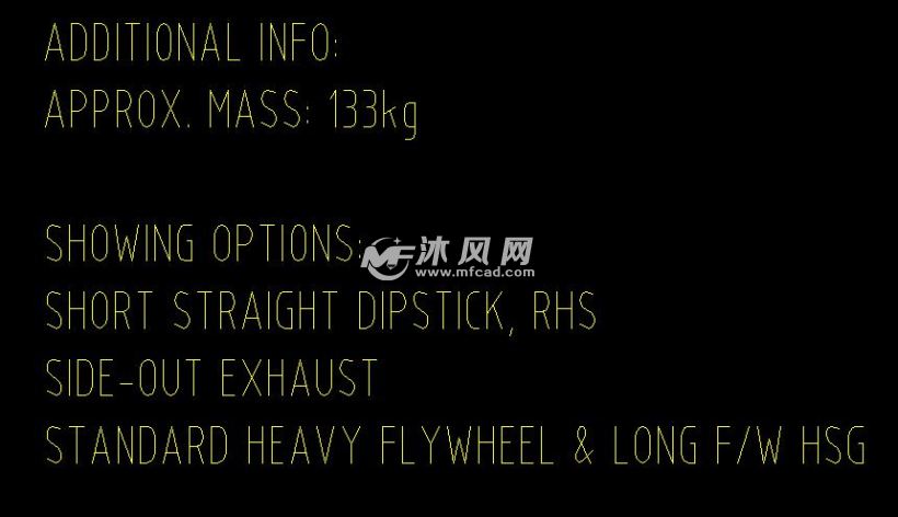 403D-11发电机外形图(英文) - 其他autocad机械
