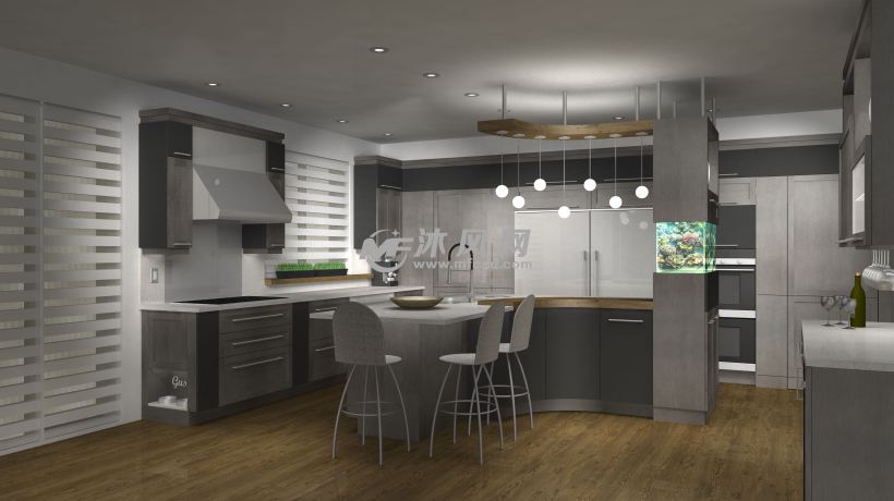 大户型住宅厨房装修设计模型