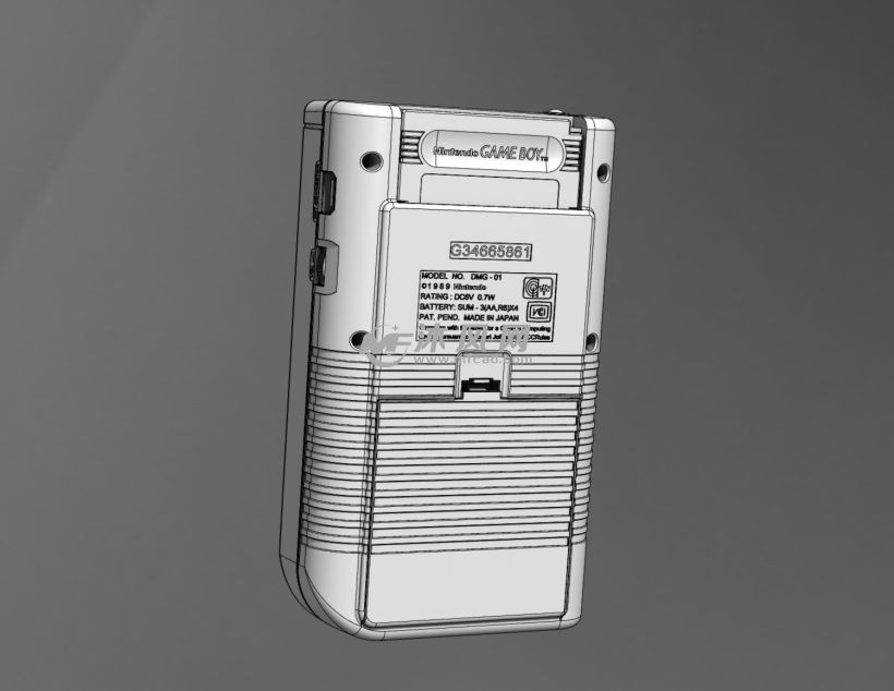 任天堂的(神奇宝贝专用)游戏机设计模型 - solid