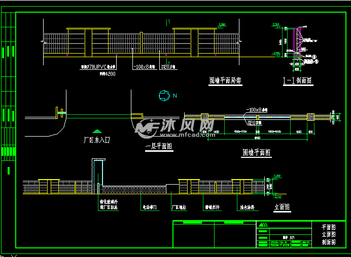 详图电移动门施工图-cad厂区、图块下载,免费摩天轮cad下载图片