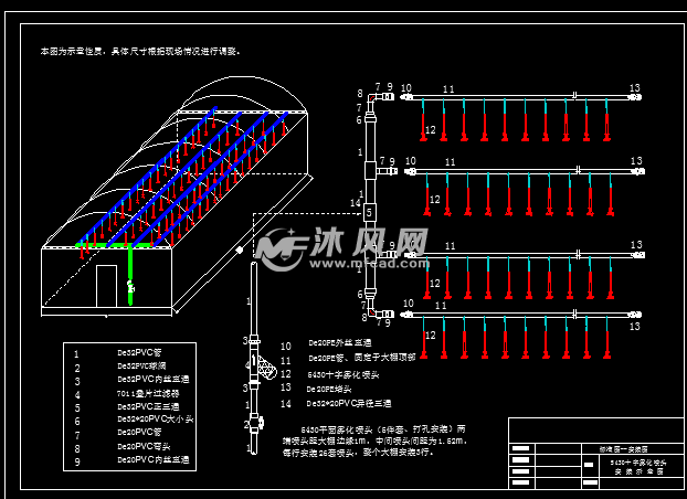 大棚灌溉滴灌设计图