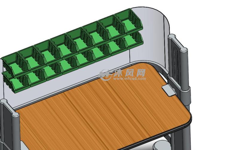 创意可折叠工作台(SW2011,所有零部件内嵌在