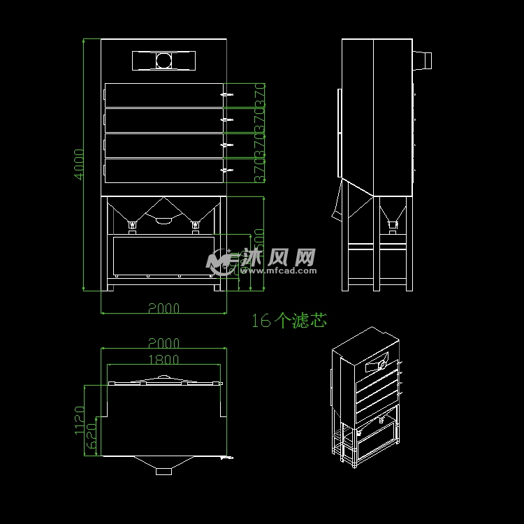 1.1x2除尘过滤器设计图纸