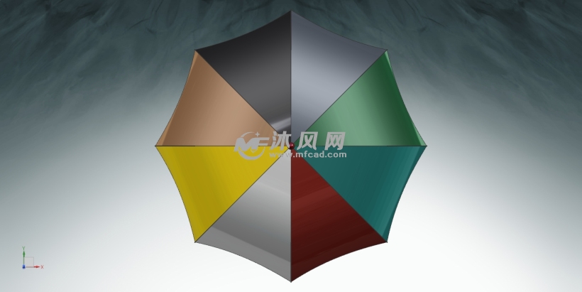 实用炫彩雨伞-UG8.0曲面建模 - UG生活用品类