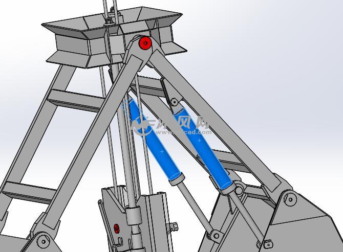 滑轮式省力抓斗 提升斗 - solidworks机械设备模型