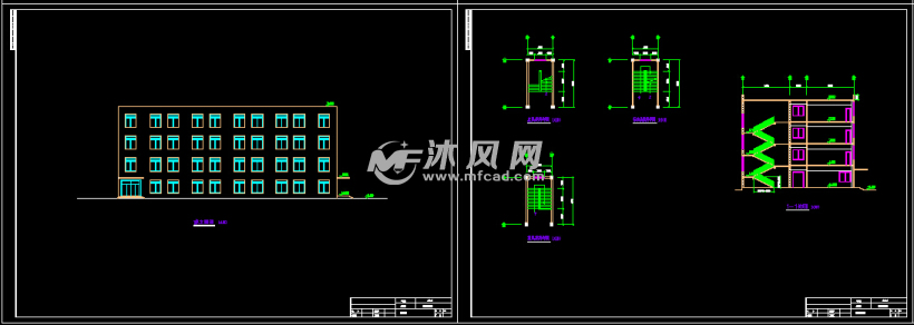 三层框架图书馆设计(含建筑结构CAD图钢筋表