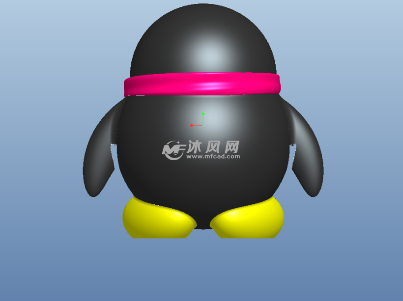 腾讯QQ企鹅曲面造型含步骤 - proe动物模型类