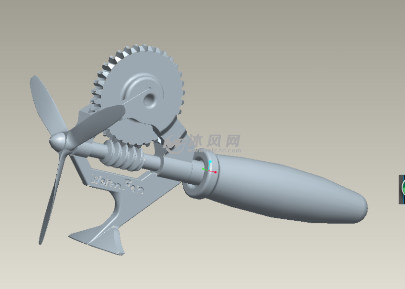 3D打印制作的涡轮飞行器玩具设计 - ProE玩具