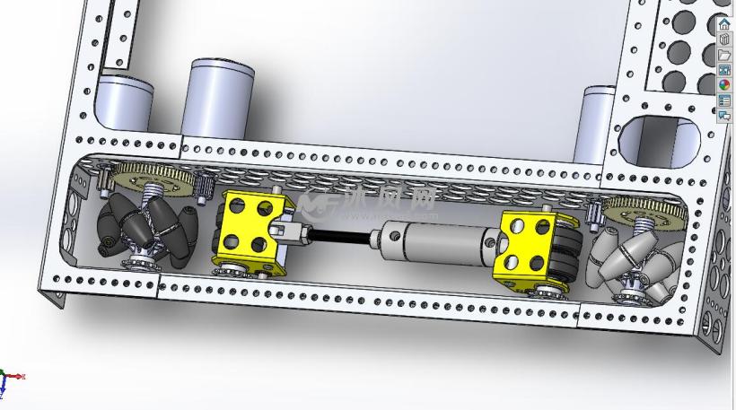 AGV小车底盘 (适合不平底面) - solidworks机械