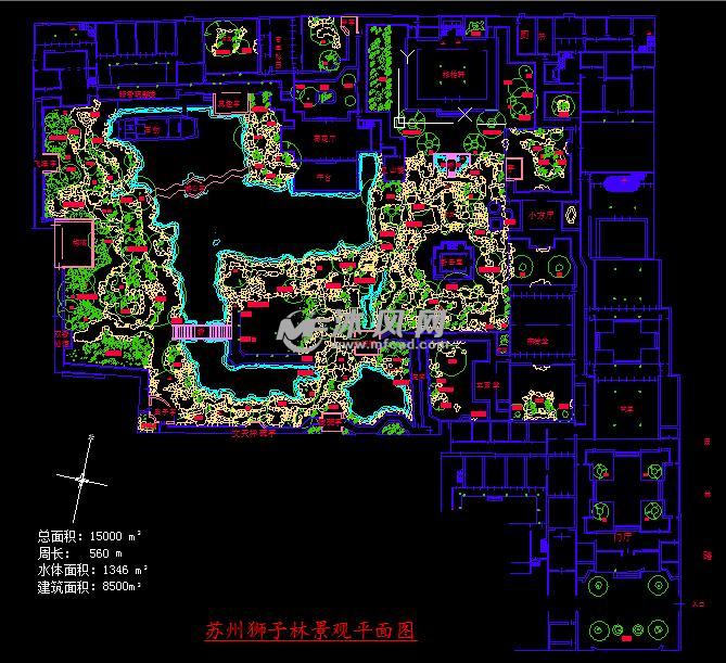 苏州狮子林景观平面图设计