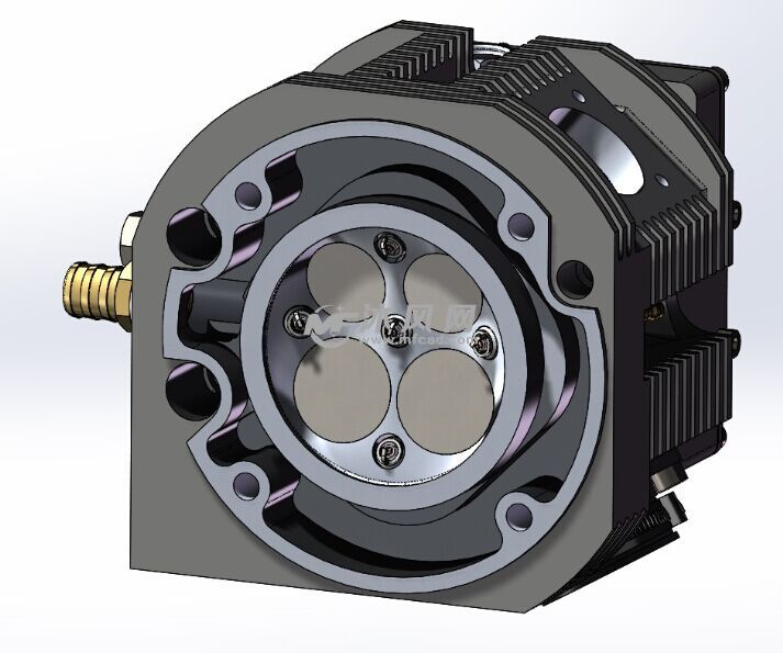 v型双缸发动机(内部机构完整) - solidworks机械