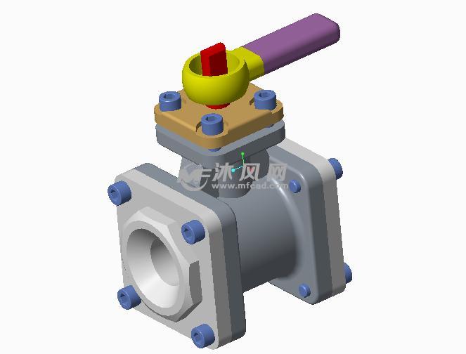creo阀总成模型 - proe常用机械机构