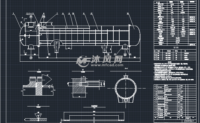 固定管板式换热器零件图和装配图