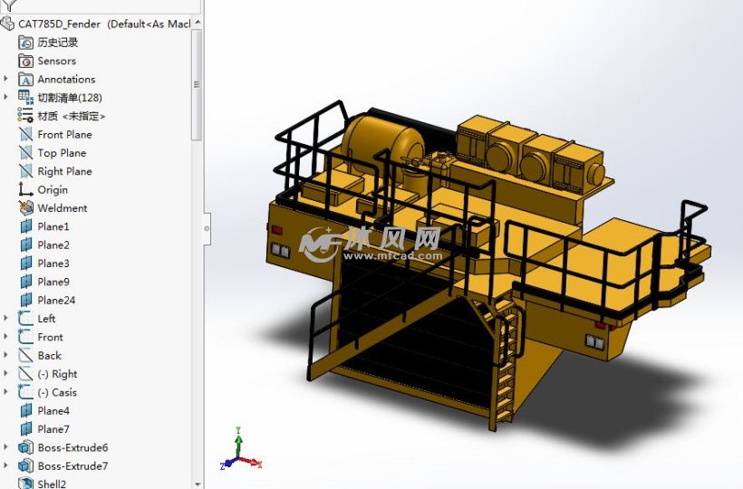 工程指挥台设计模型 - solidworks中性文件类模