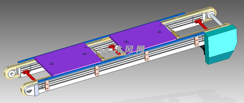 托盘的传送与定位机构的自流式传送带模型 - s