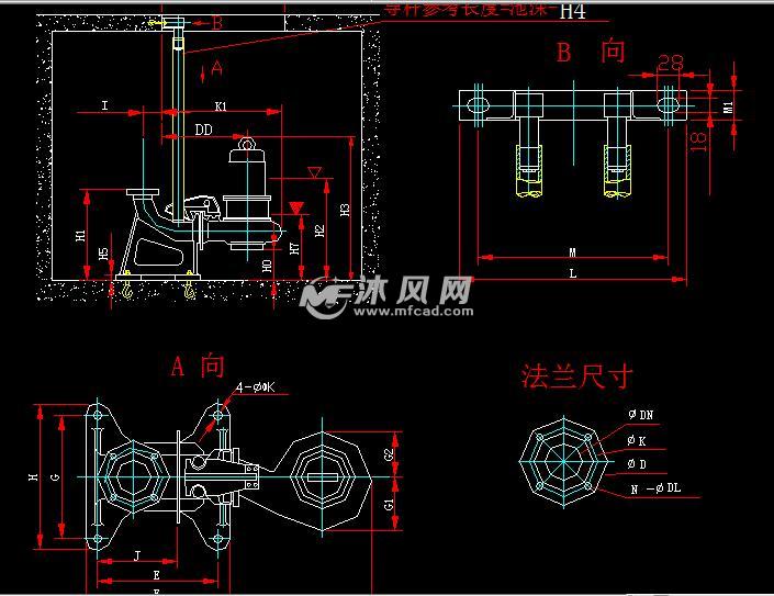 水泵安装定位图纸