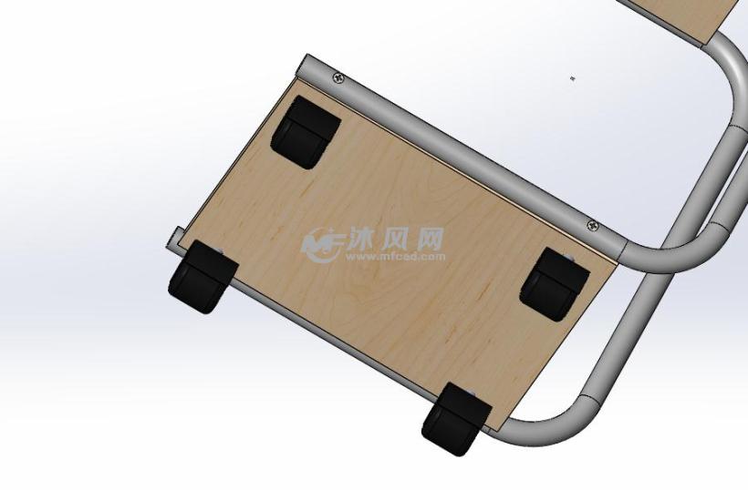 床头移动电脑桌模型 - solidworks生活用品类模