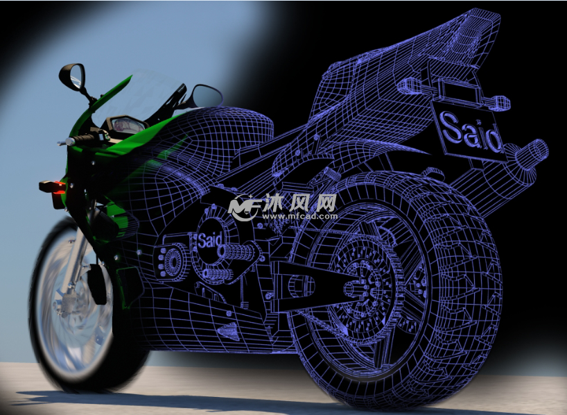 本田三维摩托车模型 CAD - autocad交通工具模