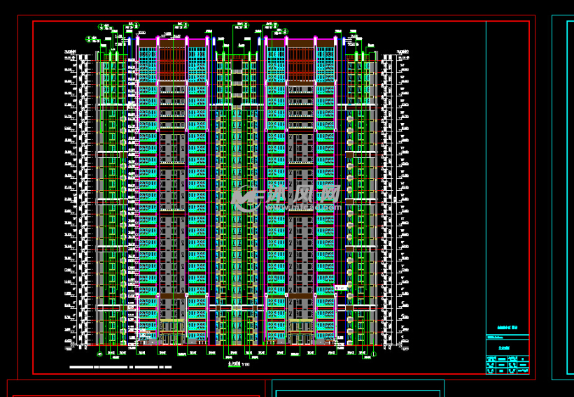 河北省某地某24层高层住宅楼建筑设计施工图