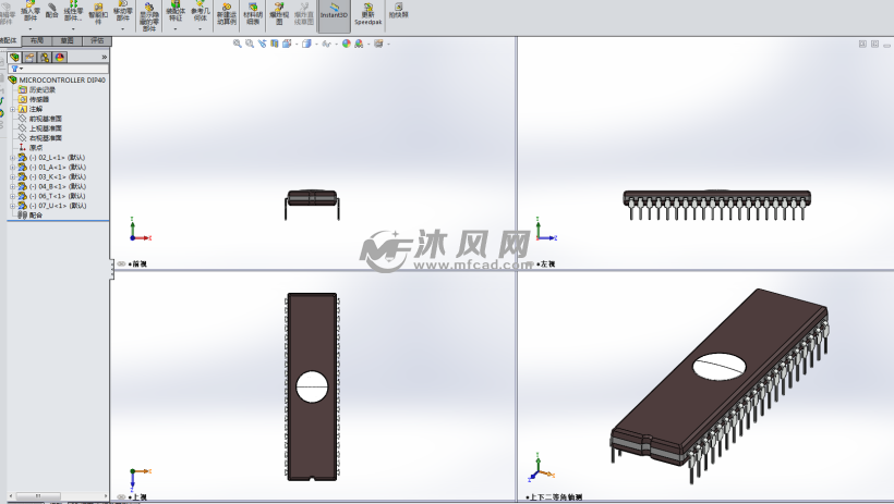 单片机SW设计模型 - solidworks电气设备及元