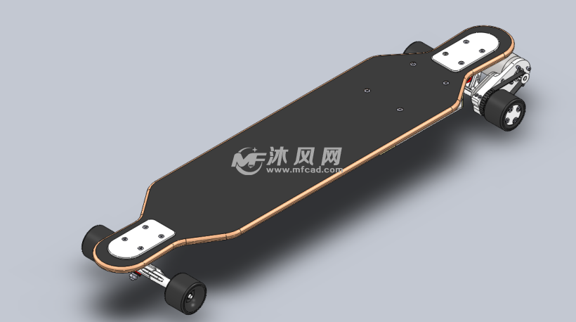 电动滑板车SW设计模型 - solidworks机械设备