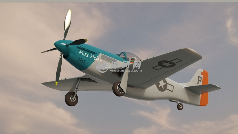 美国P51野马战机AUTOCAD模型文件