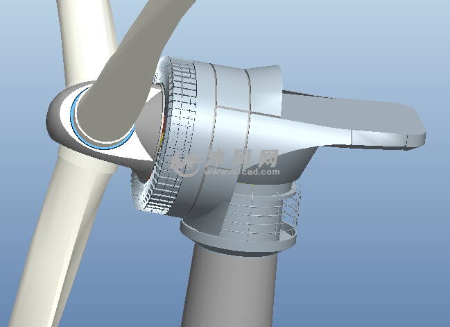 大型风力发电机 - proe机械设备模型下载 - 沐风图纸