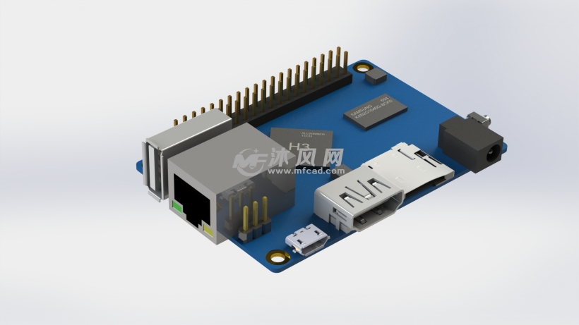 集成电路板(PCB)设计模型 - solidworks电气设