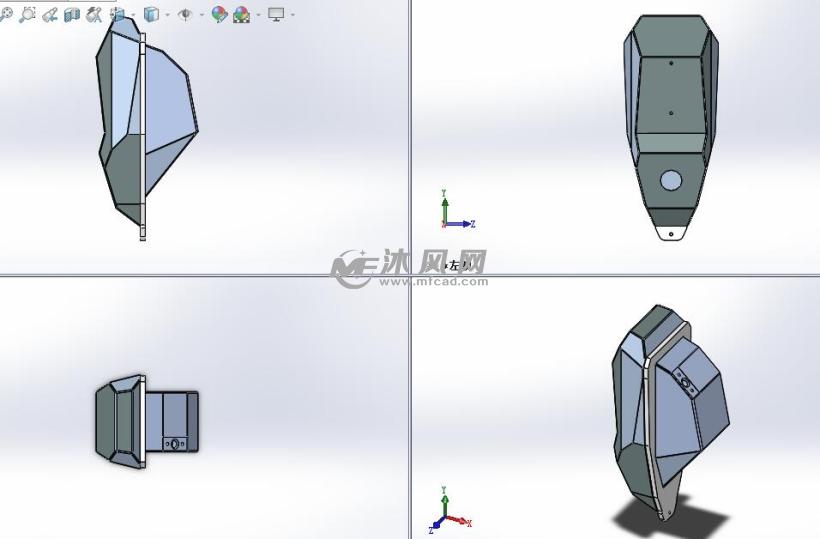 摩托车油箱三视图