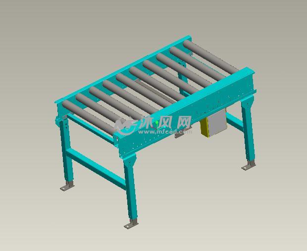 滚床输送机模型 - proe机械设备模型下载